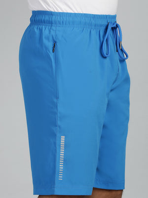Blue Solid Slim Fit Shorts | Jade Play