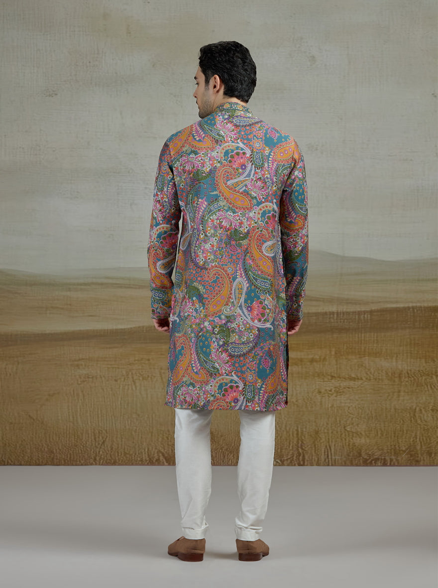 Green Embroidered Kurta Pajama | Virasana