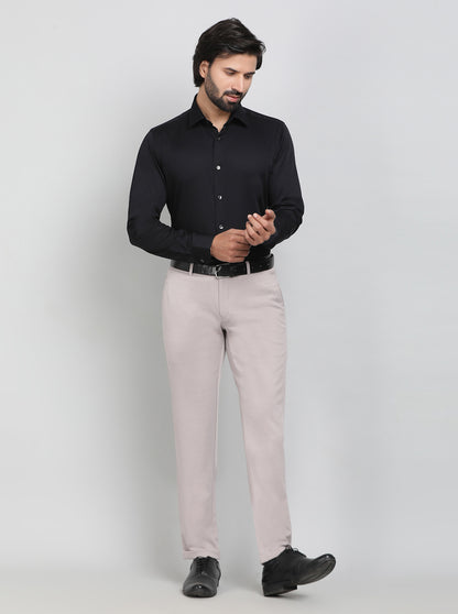 Black Solid Slim Fit Party Wear Shirt | Wyre