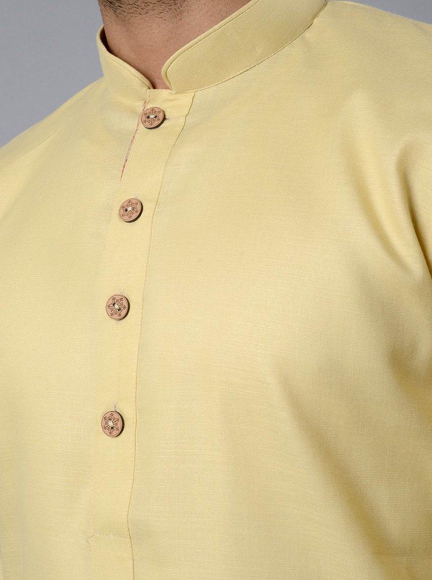 Light Brown Solid Kurta - The Kurta Company