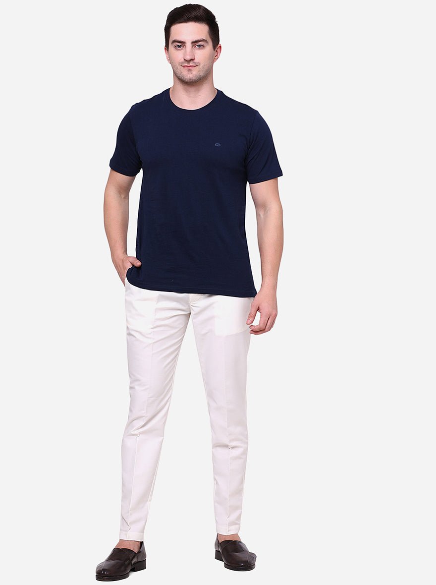 Off-White Solid Aligadhi - The Kurta Company
