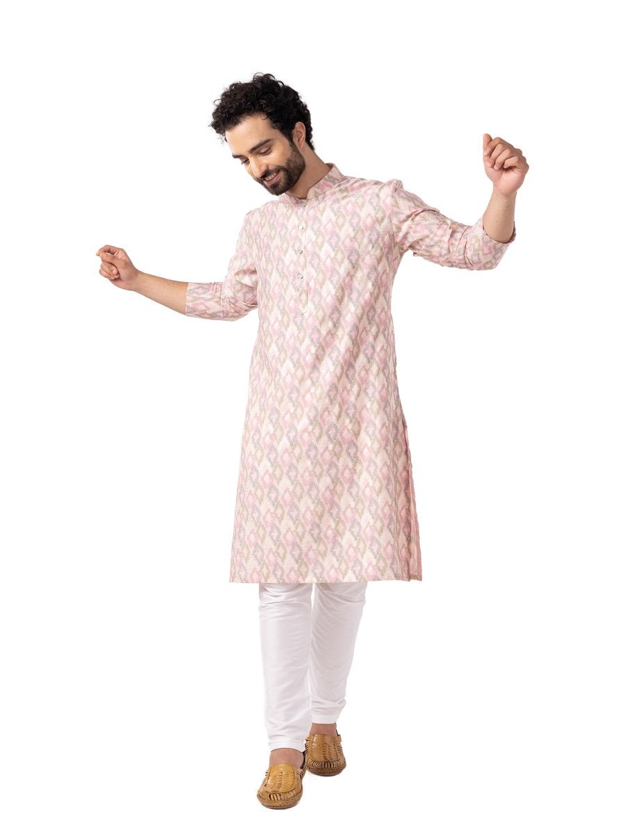 Pink Printed kurta - The Kurta Company
