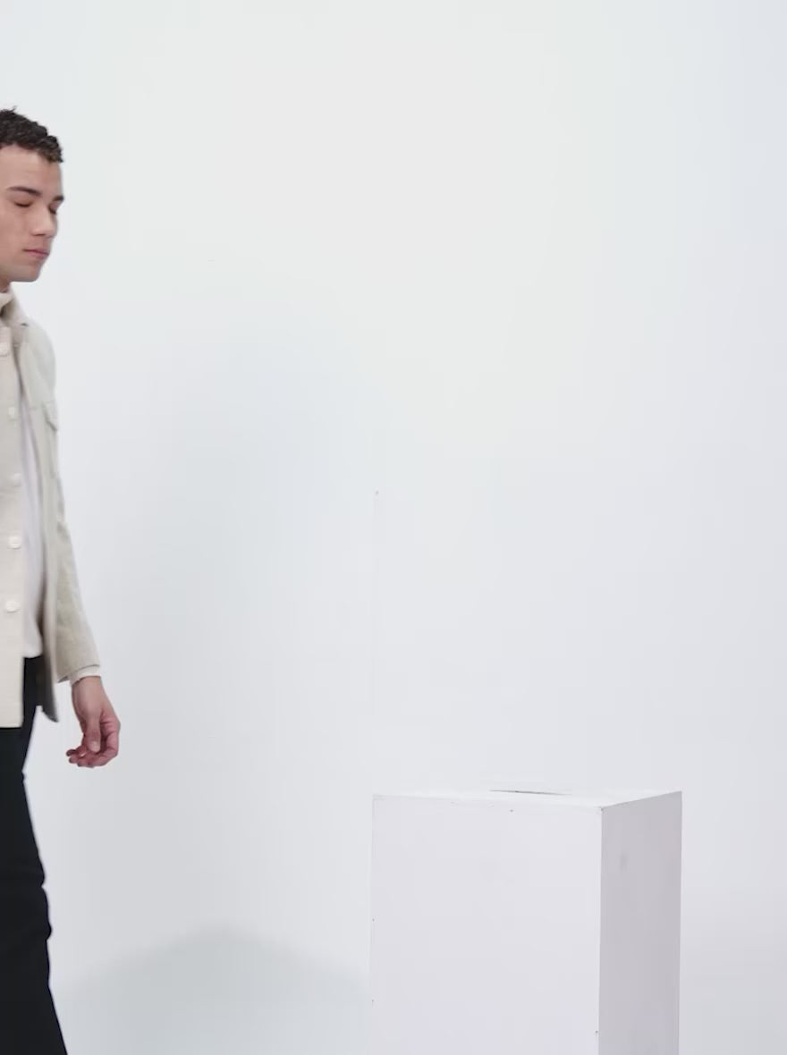 Cream Solid Regular Fit Blazer | JB X JB