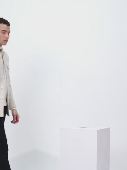 Cream Solid Regular Fit Blazer | JB X JB
