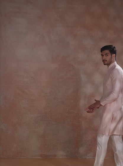 Pink Solid Kurta Pajama | JB X JB