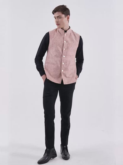 Carrot Pink Solid  Modi Jacket | JadeBlue