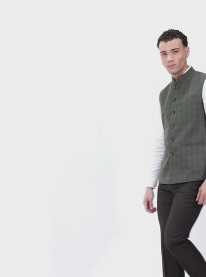 Brown Solid Regular Fit Modi Jacket | JB X JB