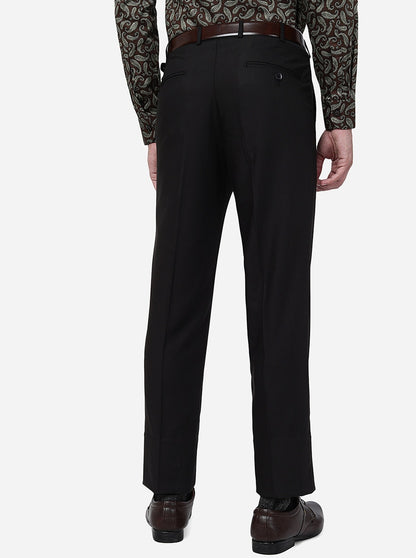 Coffee Brown Solid Slim Fit Formal Trouser | Greenfibre