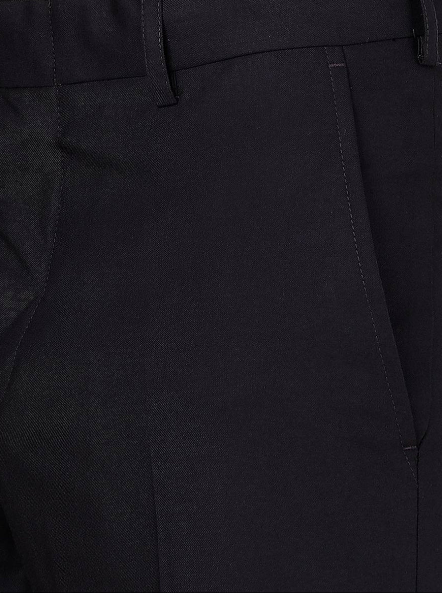 Wine Solid Slim Fit Formal Trouser | Greenfibre