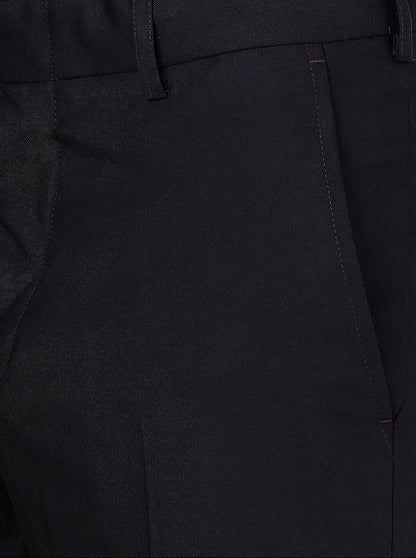 Wine Solid Slim Fit Formal Trouser | Greenfibre