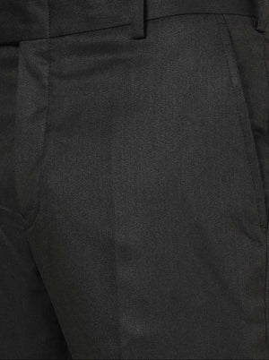 Brown Solid Super Slim Fit Formal Trouser | Greenfibre