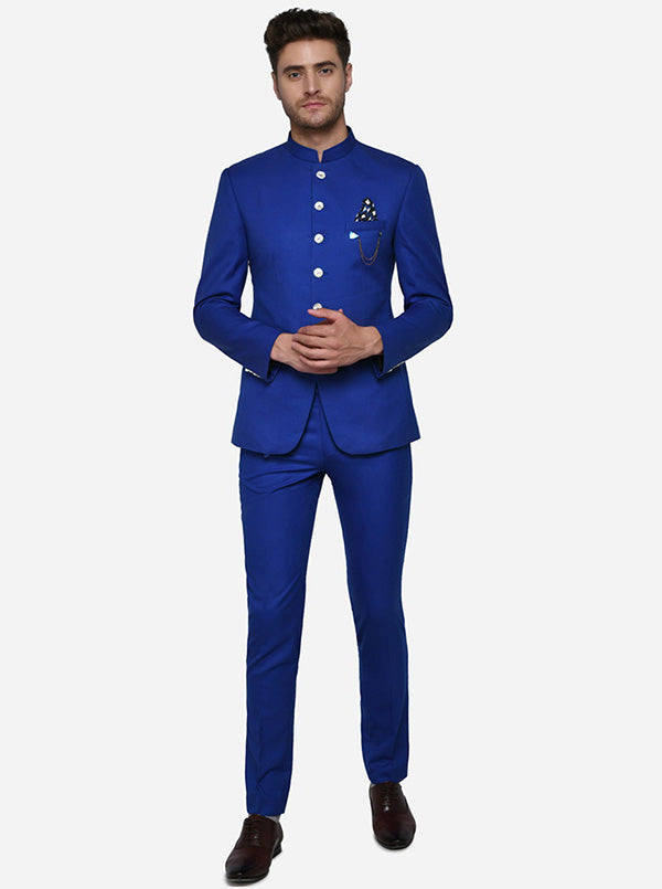 Jodhpuri suit royal on sale blue