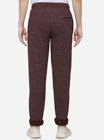 Carrot Brown Solid Slim Fit Track Pants | JadeBlue