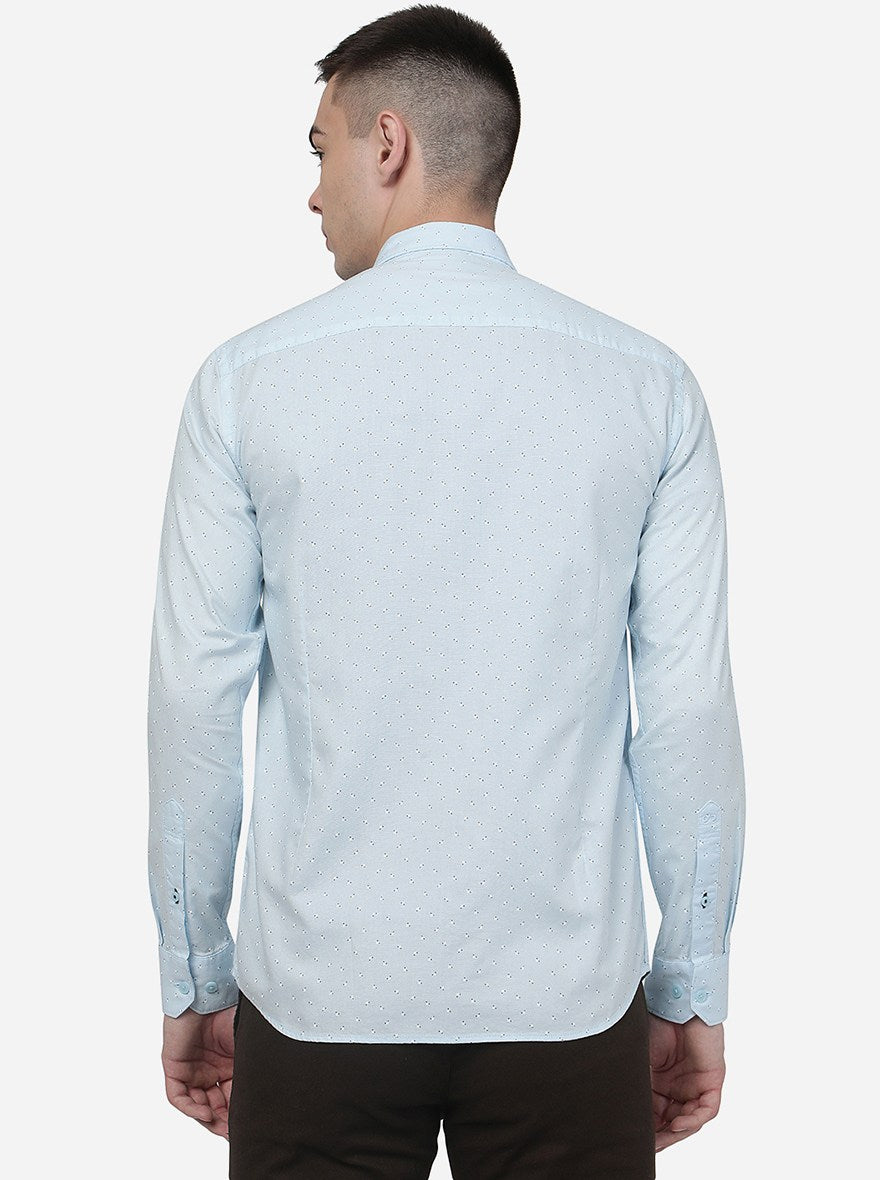 Printed Slim Fit Semi Casual Shirt