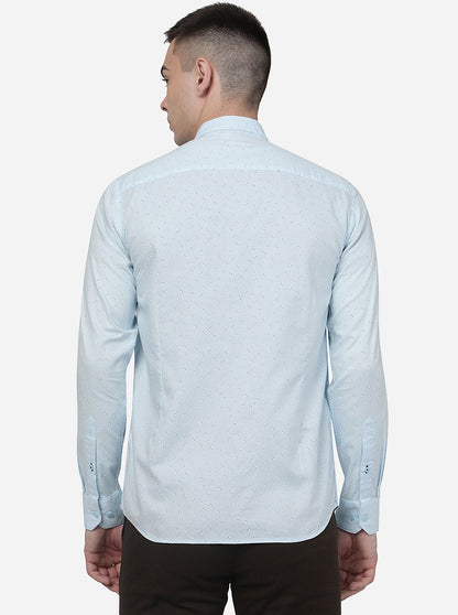 Printed Slim Fit Semi Casual Shirt