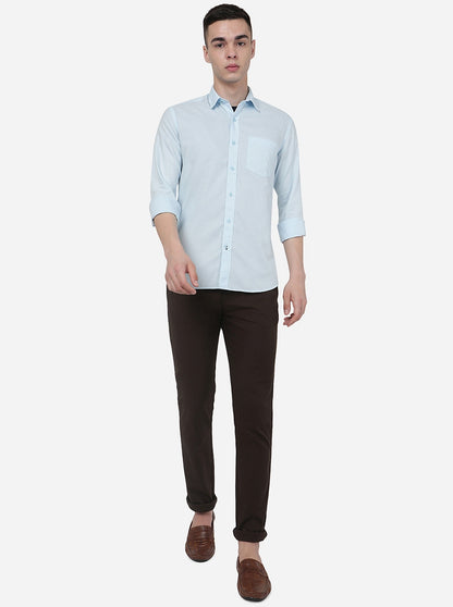 Blue Semi Casual Shirt