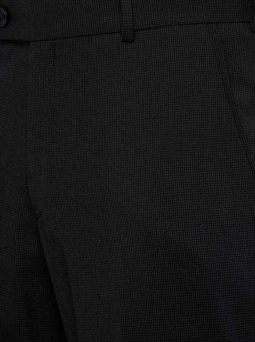 Black Solid Slim Fit Formal Trouser | JB Studio