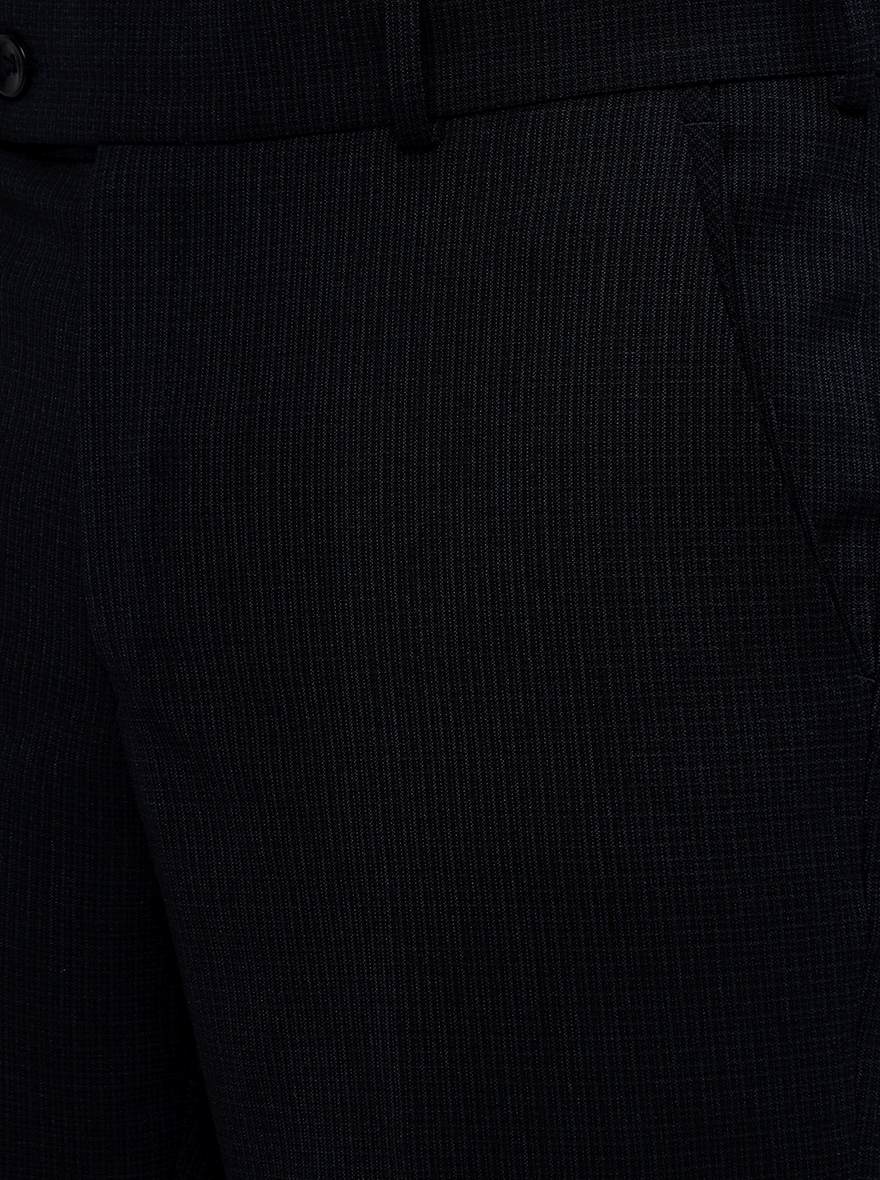 Blue Solid Slim Fit Formal Trouser | JB Studio
