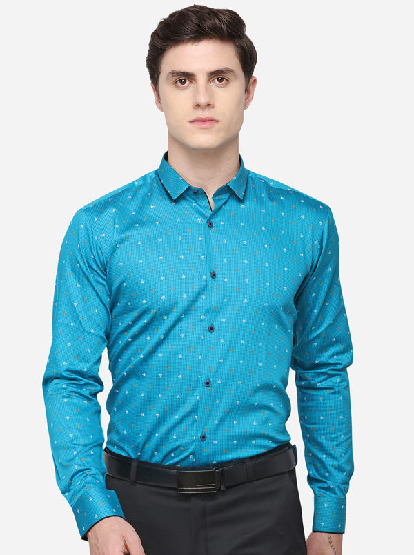 dark firozi colour shirt