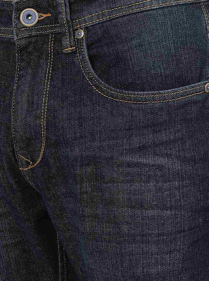 Dark Indigo Washed Rider Fit Jeans | JadeBlue