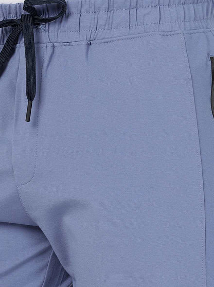 Blue Solid Slim Fit Track Pant | JadeBlue