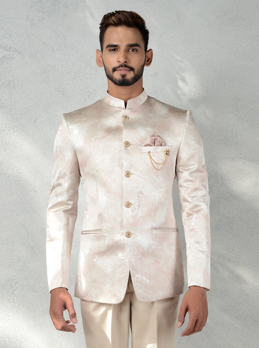 Cream Silk Jodhpuri Suit 262389