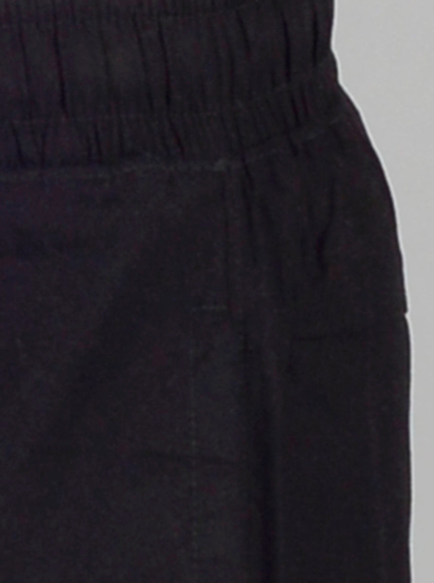 Black Solid Regular Fit Paijama | JadeBlue