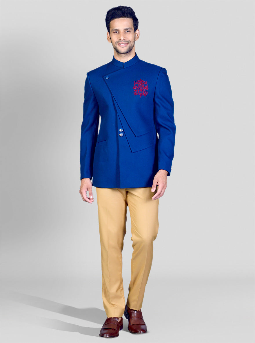 Jodhpuri suit royal blue sale