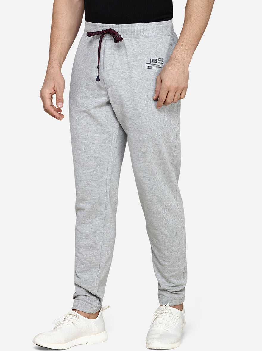 Buy online Drawstring Waist Melange Track Pant from bottom wear