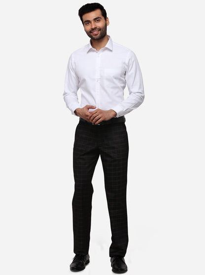 Black Slim Fit Solid Club Wear Trouser | JB Studio