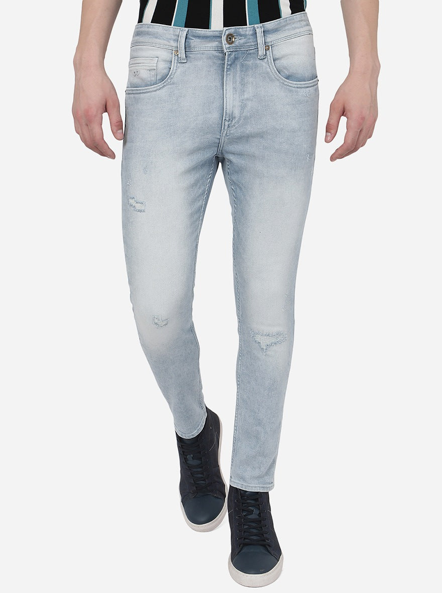 Ice Blue Washed Rider Fit Jeans | JadeBlue