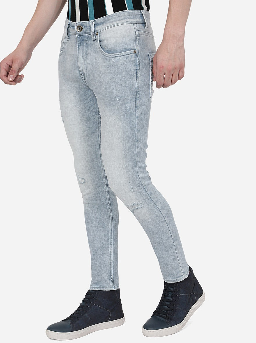 Ice Blue Washed Rider Fit Jeans | JadeBlue
