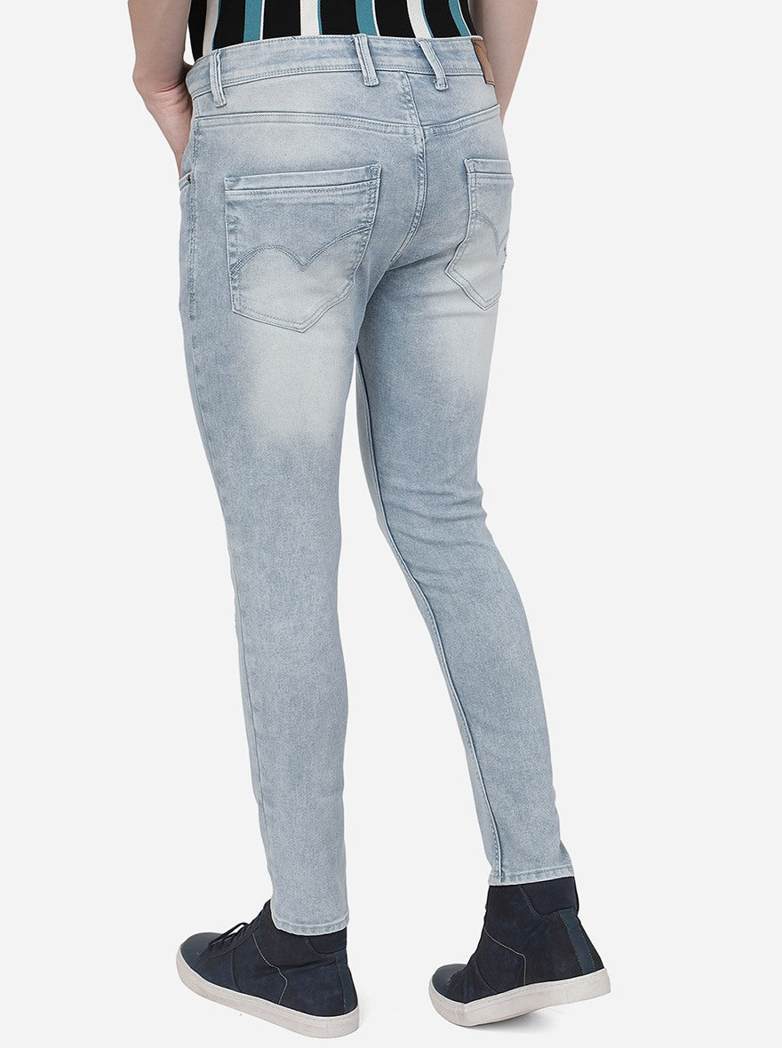Ice Blue Washed Rider Fit Jeans | JadeBlue