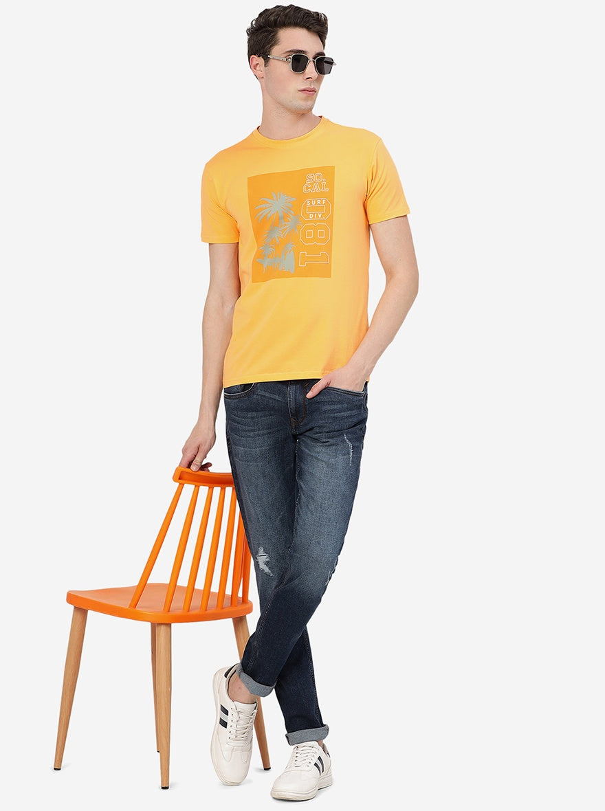 Denim Blue Washed Slim Fit Jeans | JadeBlue