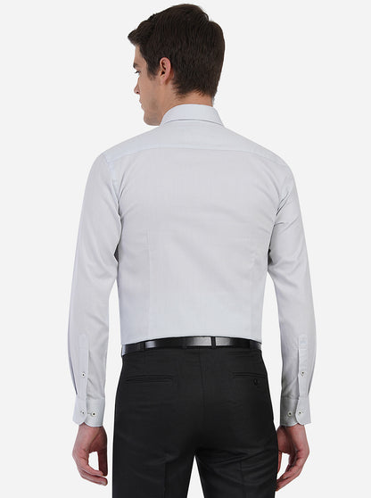 Light Blue Solid Slim Fit Formal Shirt | Metal