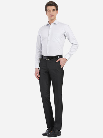 Light Blue Solid Slim Fit Formal Shirt | Metal