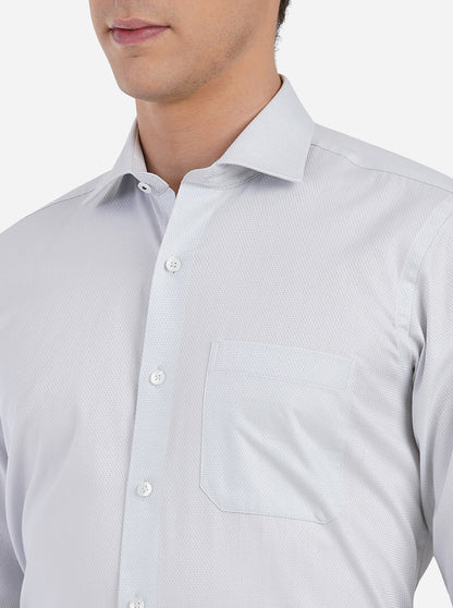Light Blue Solid Slim Fit Formal Shirt | Metal