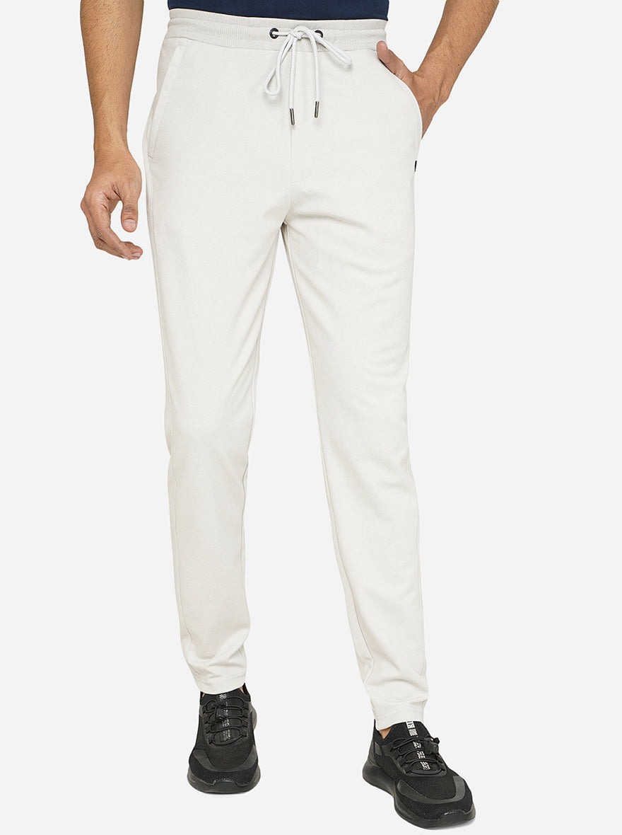 Grey Solid Slim Fit Track Pant | JadeBlue