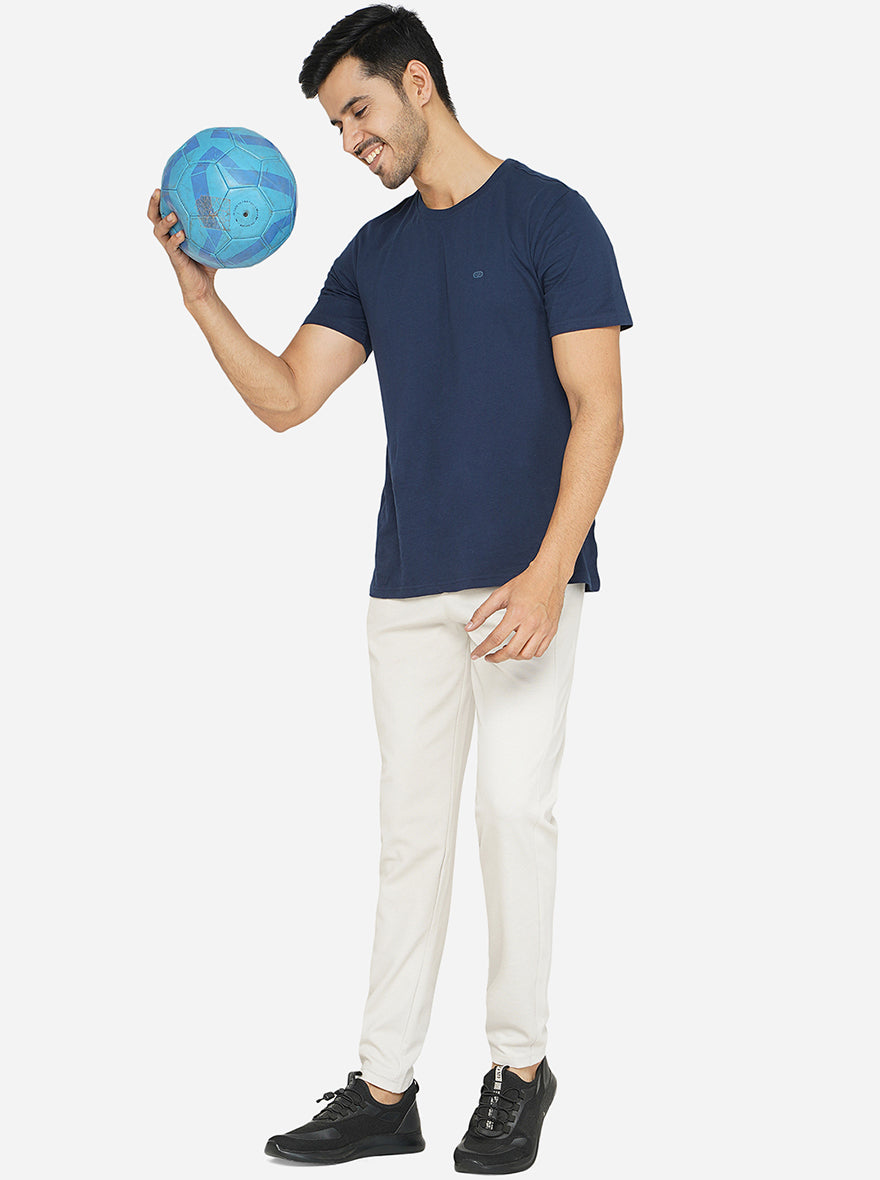 Grey Solid Slim Fit Track Pant | JadeBlue