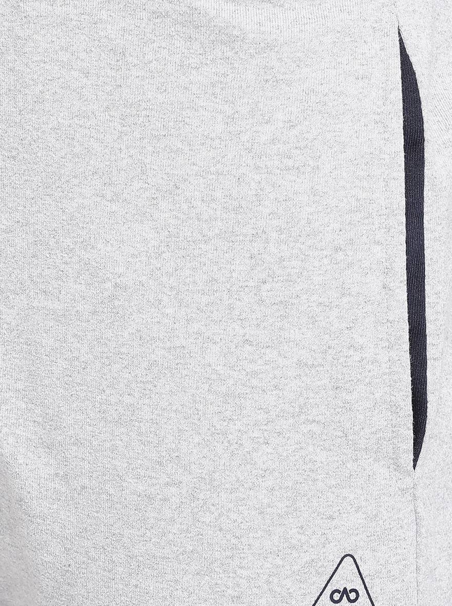 Grey Melange Solid Regular Fit Shorts | JadeBlue