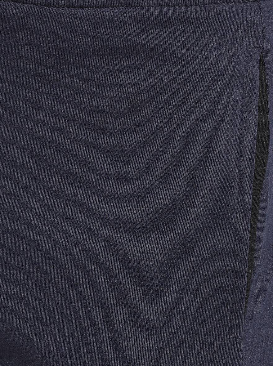 Navy Blue Solid Regular Fit Shorts | JadeBlue