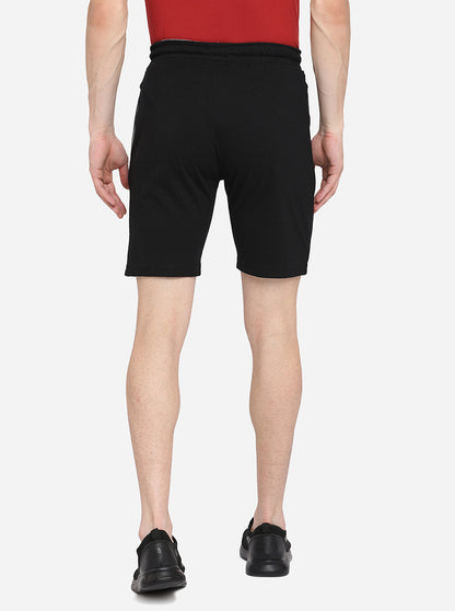 Black Solid Regular Fit Shorts | JadeBlue
