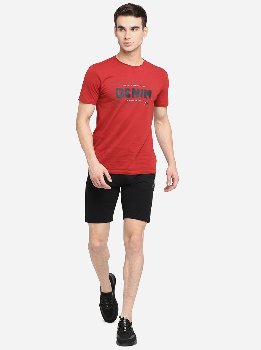 Black Solid Regular Fit Shorts | JadeBlue