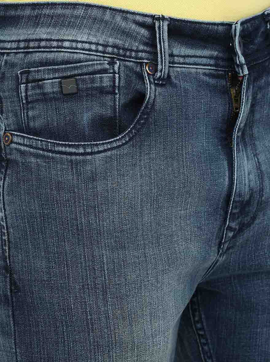 Smoke Blue Washed Straight Fit Jeans | JadeBlue