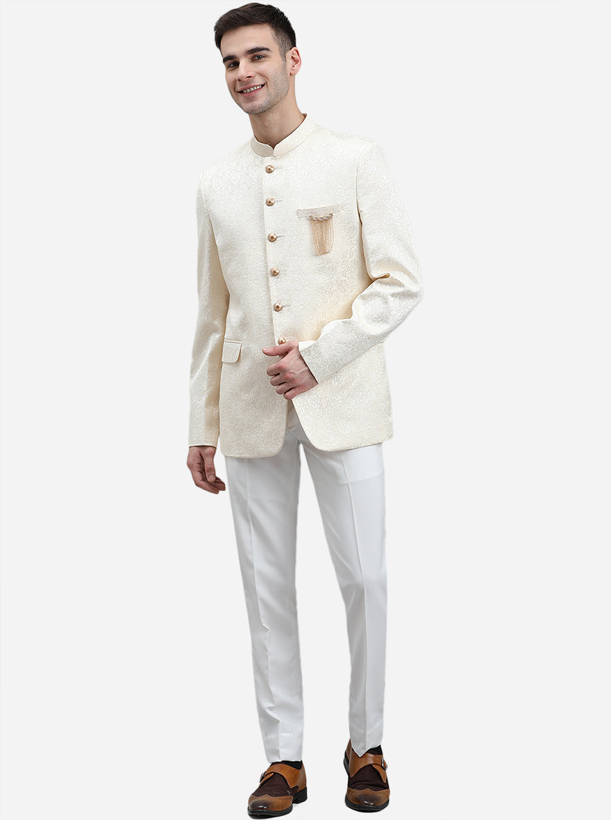 Cream jodhpuri clearance suit