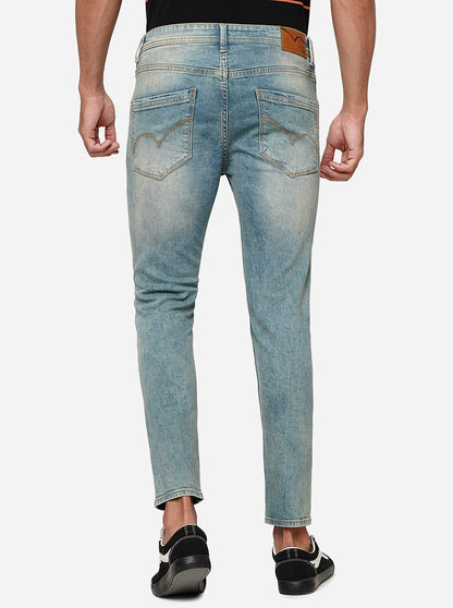 Cloud Blue Solid Rider Fit Jeans | JadeBlue