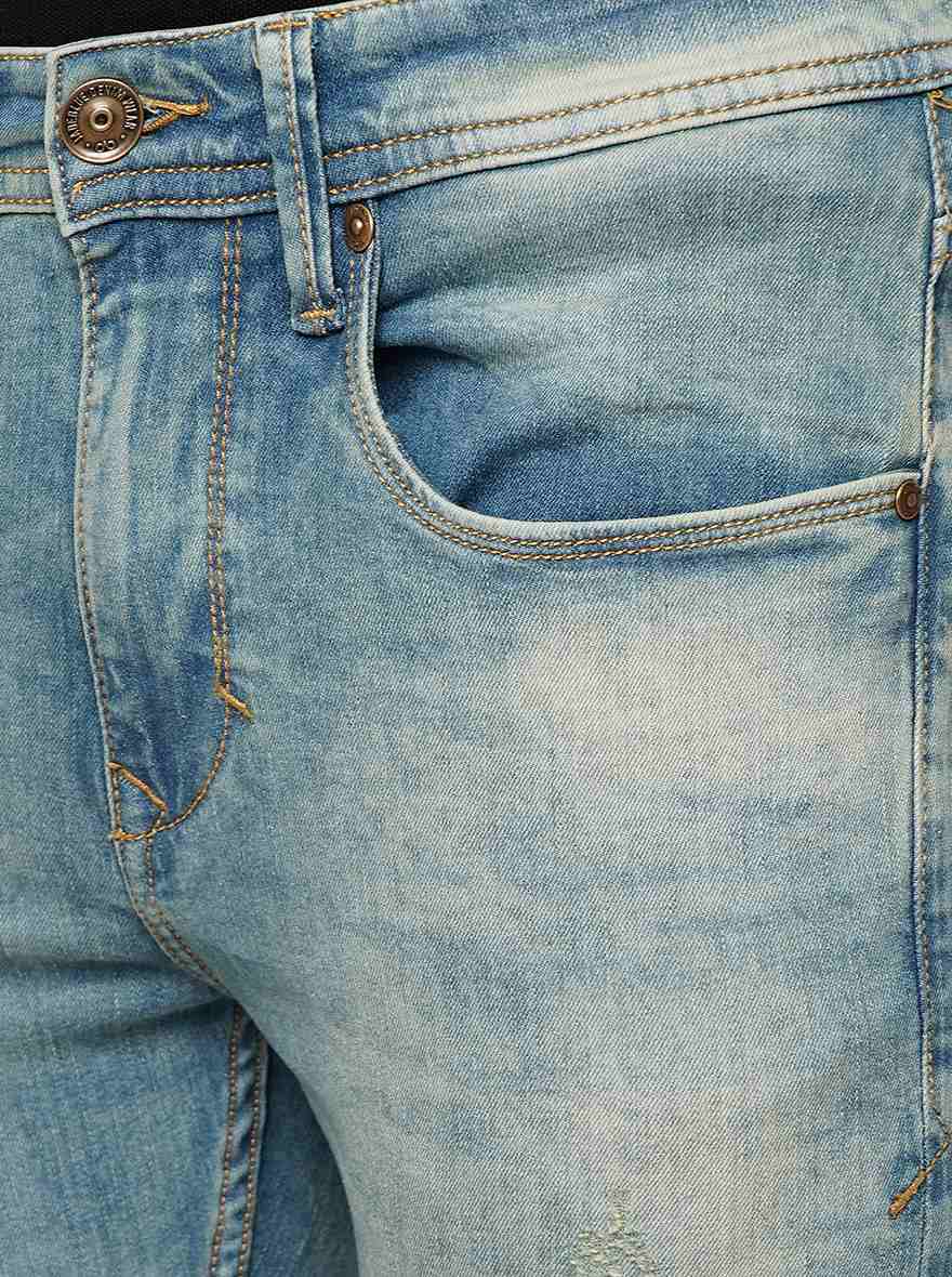 Cloud Blue Solid Rider Fit Jeans | JadeBlue
