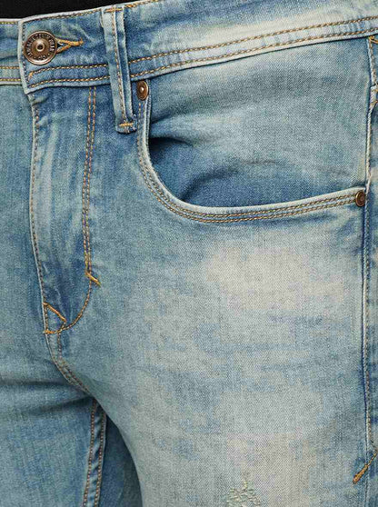 Cloud Blue Solid Rider Fit Jeans | JadeBlue