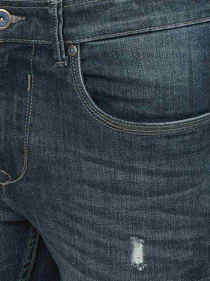 Olive Blue Washed Rider Fit Jeans | JadeBlue