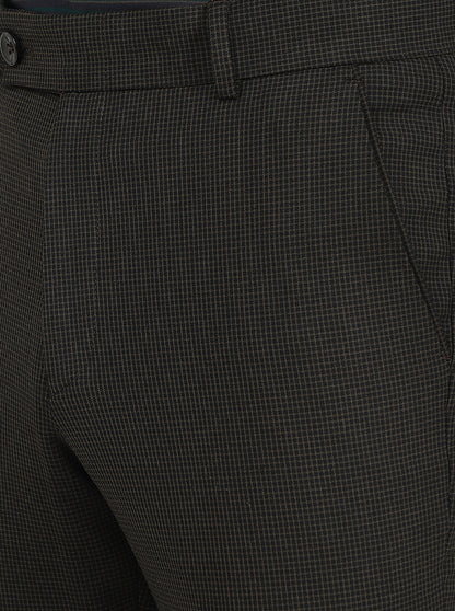 Olive Solid Super Slim Fit Formal Trouser | JB Studio
